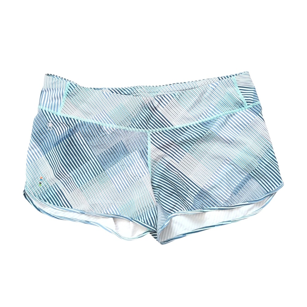 Smartwool‎ Athletic Running Shorts Women's Blue Geometric Shorts Size Large